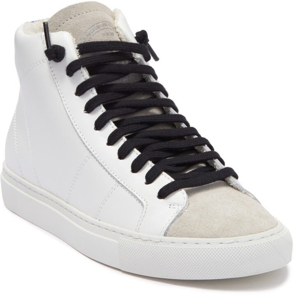 P448 White and Gray High-Top Sneakers